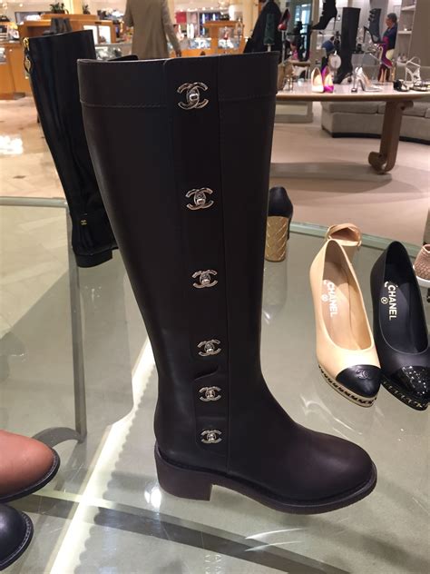 saks Chanel boots